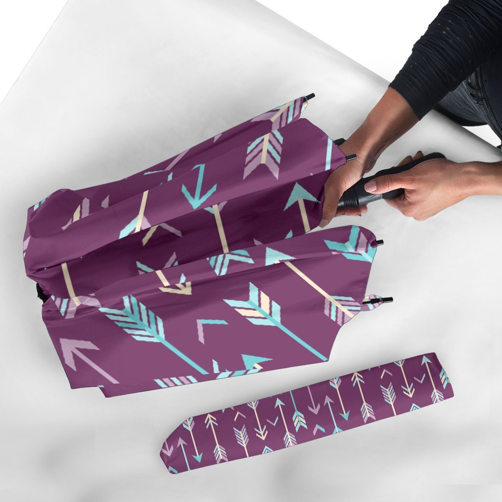 Archery Print Pattern Automatic Foldable Umbrella-grizzshop