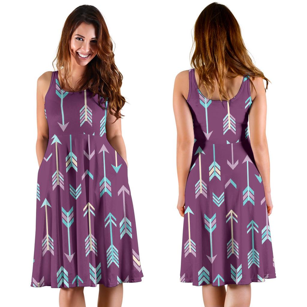 Archery Print Pattern Dress-grizzshop