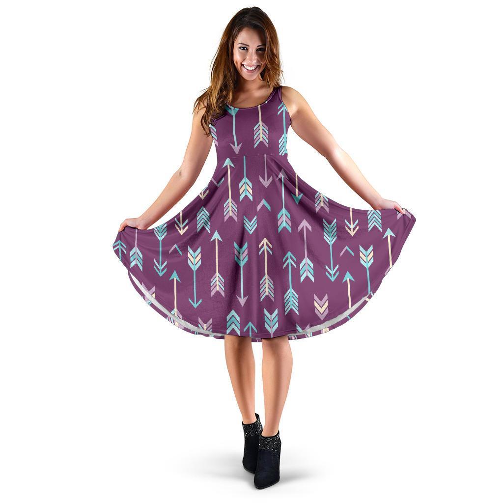 Archery Print Pattern Dress-grizzshop