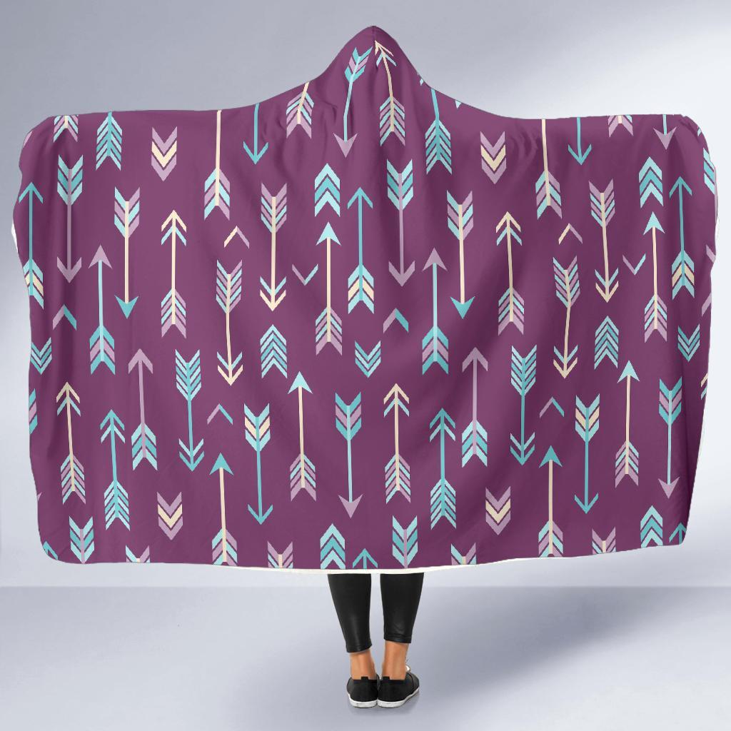 Archery Print Pattern Hooded Blanket-grizzshop