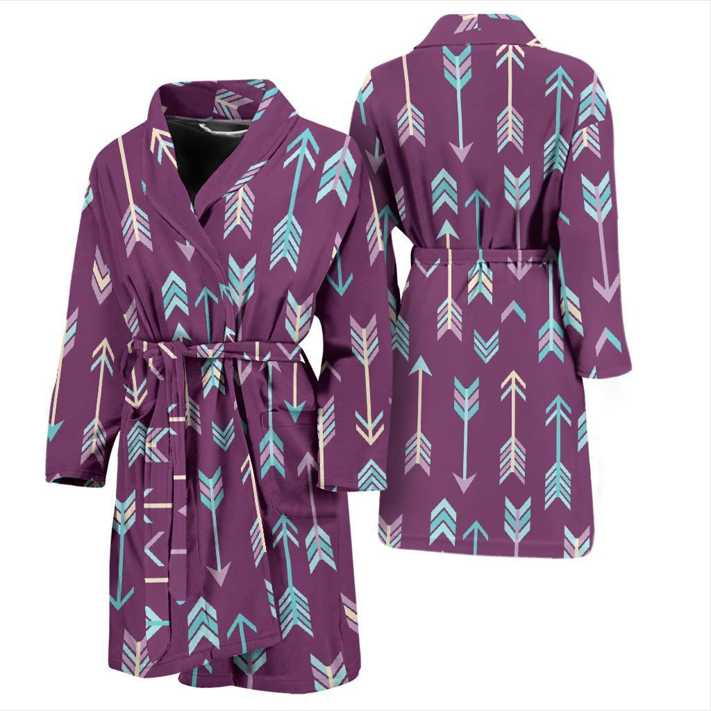 Archery Print Pattern Men Long Robe-grizzshop