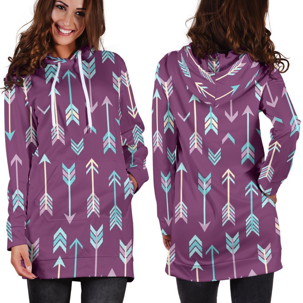Archery Print Pattern Women Hoodie Dress-grizzshop