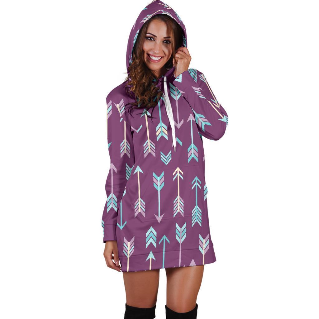 Archery Print Pattern Women Hoodie Dress-grizzshop