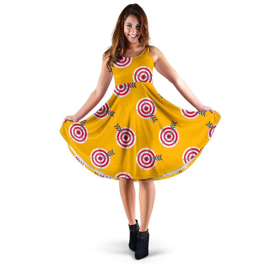 Archery Targets Pattern Print Dress-grizzshop