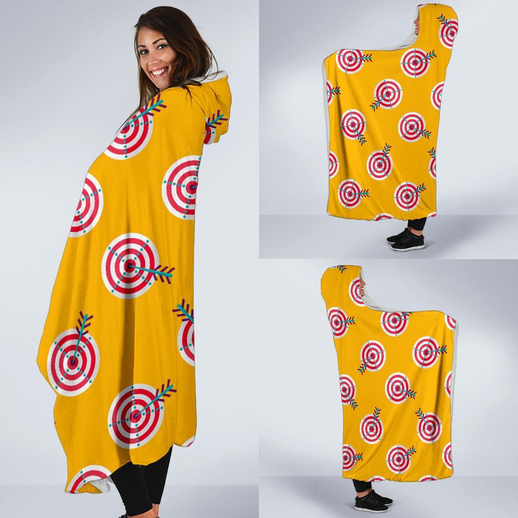 Archery Targets Pattern Print Hooded Blanket-grizzshop