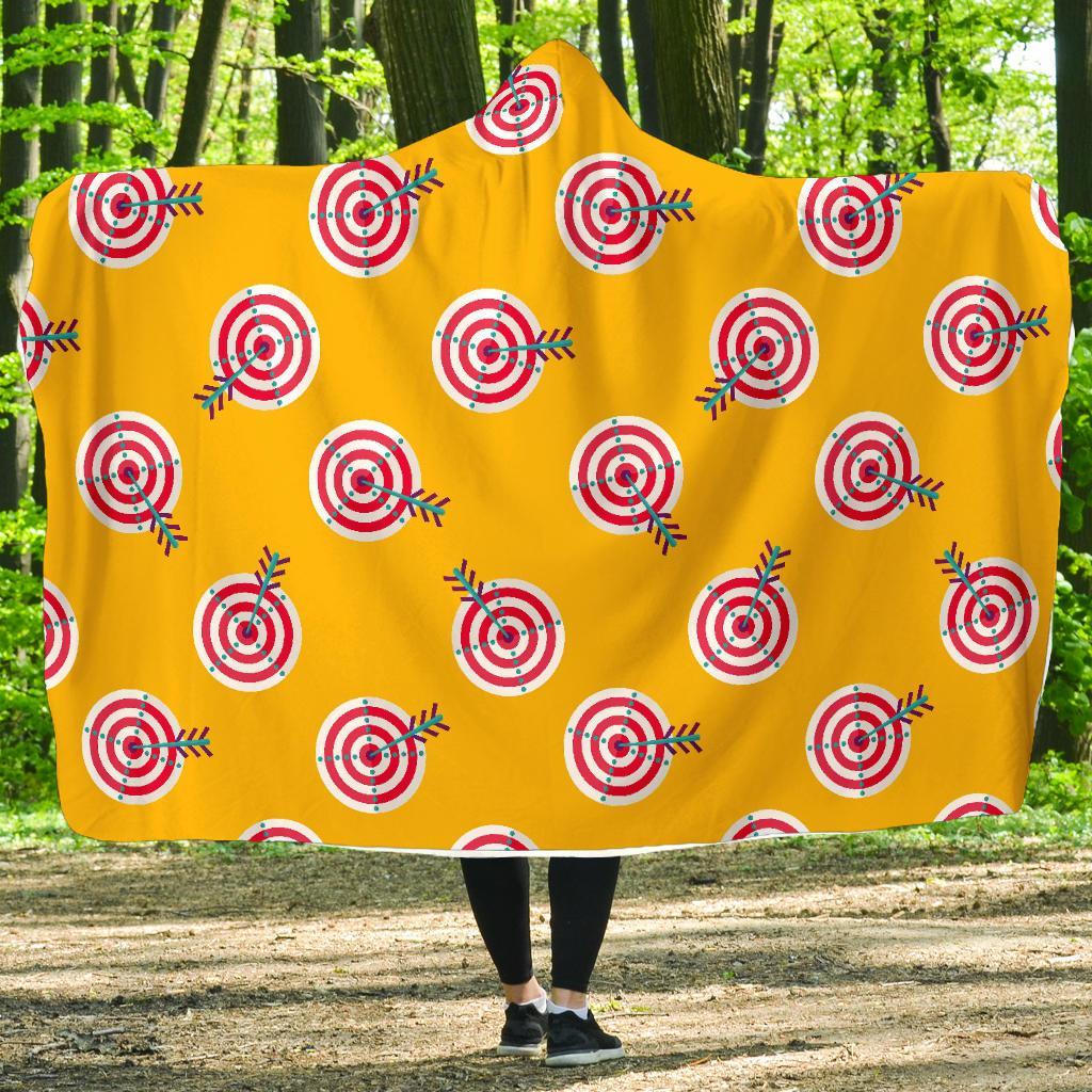 Archery Targets Pattern Print Hooded Blanket-grizzshop