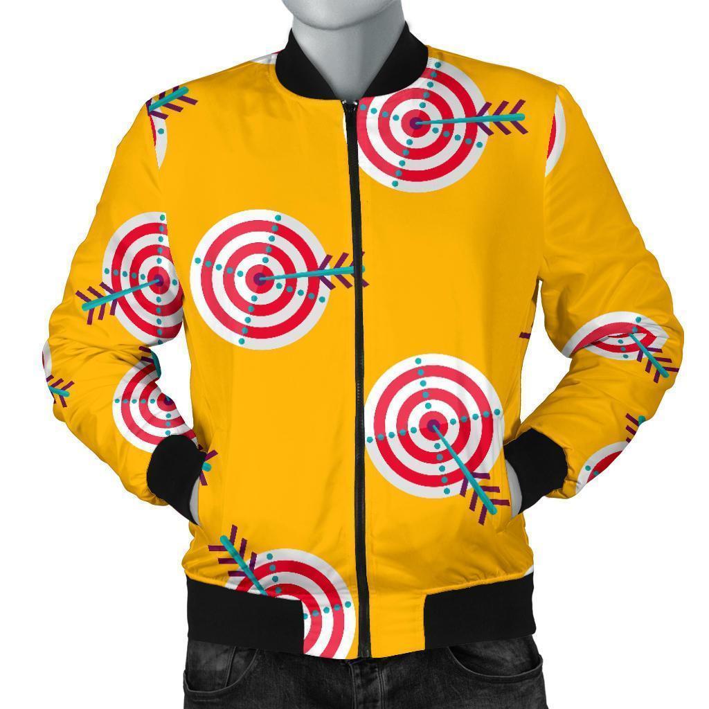 Archery Targets Pattern Print Men's Bomber Jacket-grizzshop