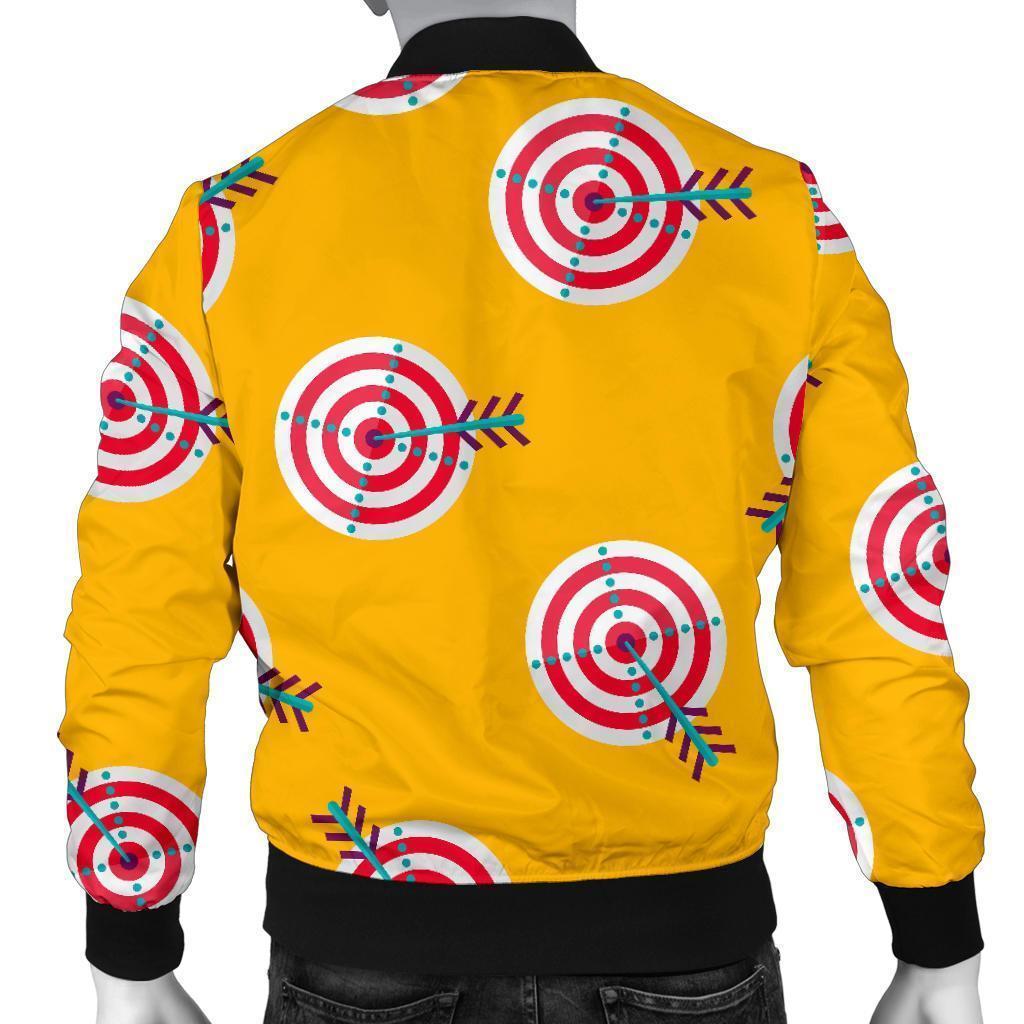 Archery Targets Pattern Print Men's Bomber Jacket-grizzshop