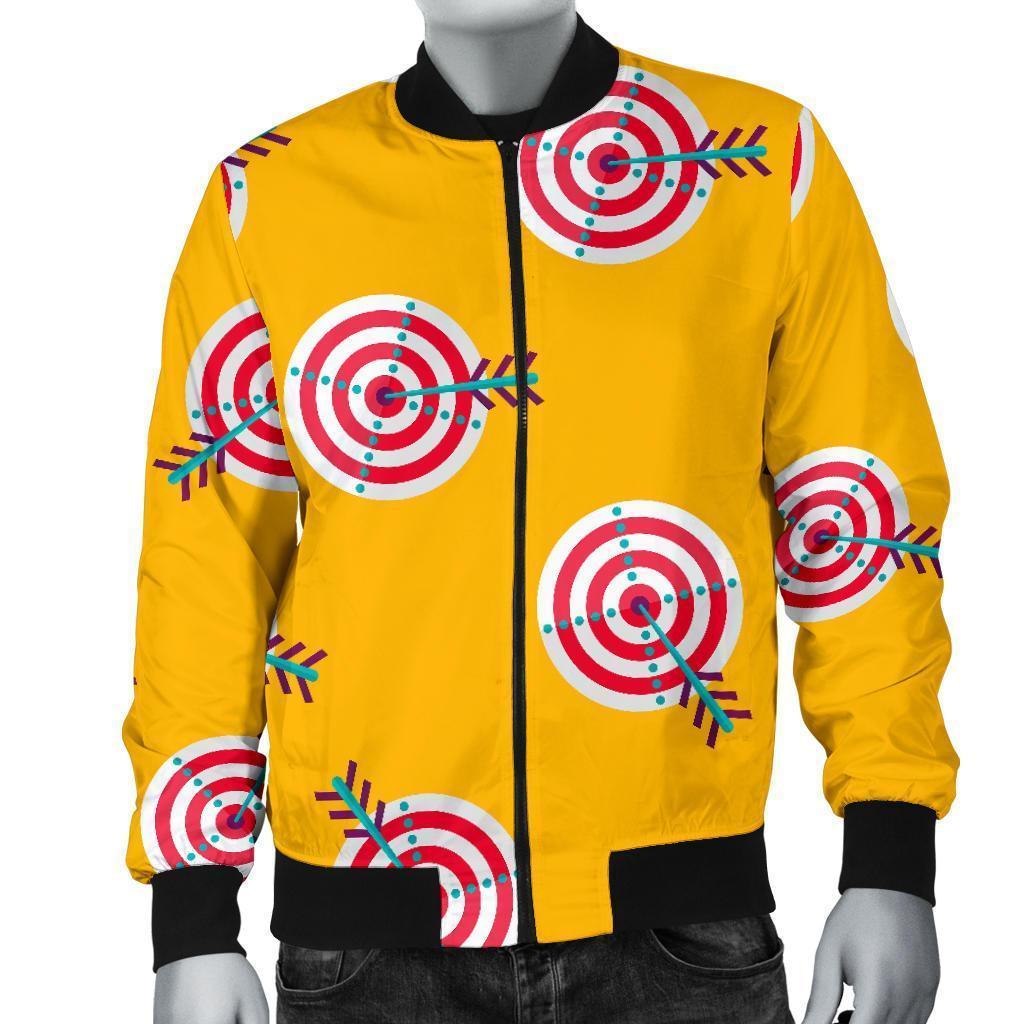 Archery Targets Pattern Print Men's Bomber Jacket-grizzshop
