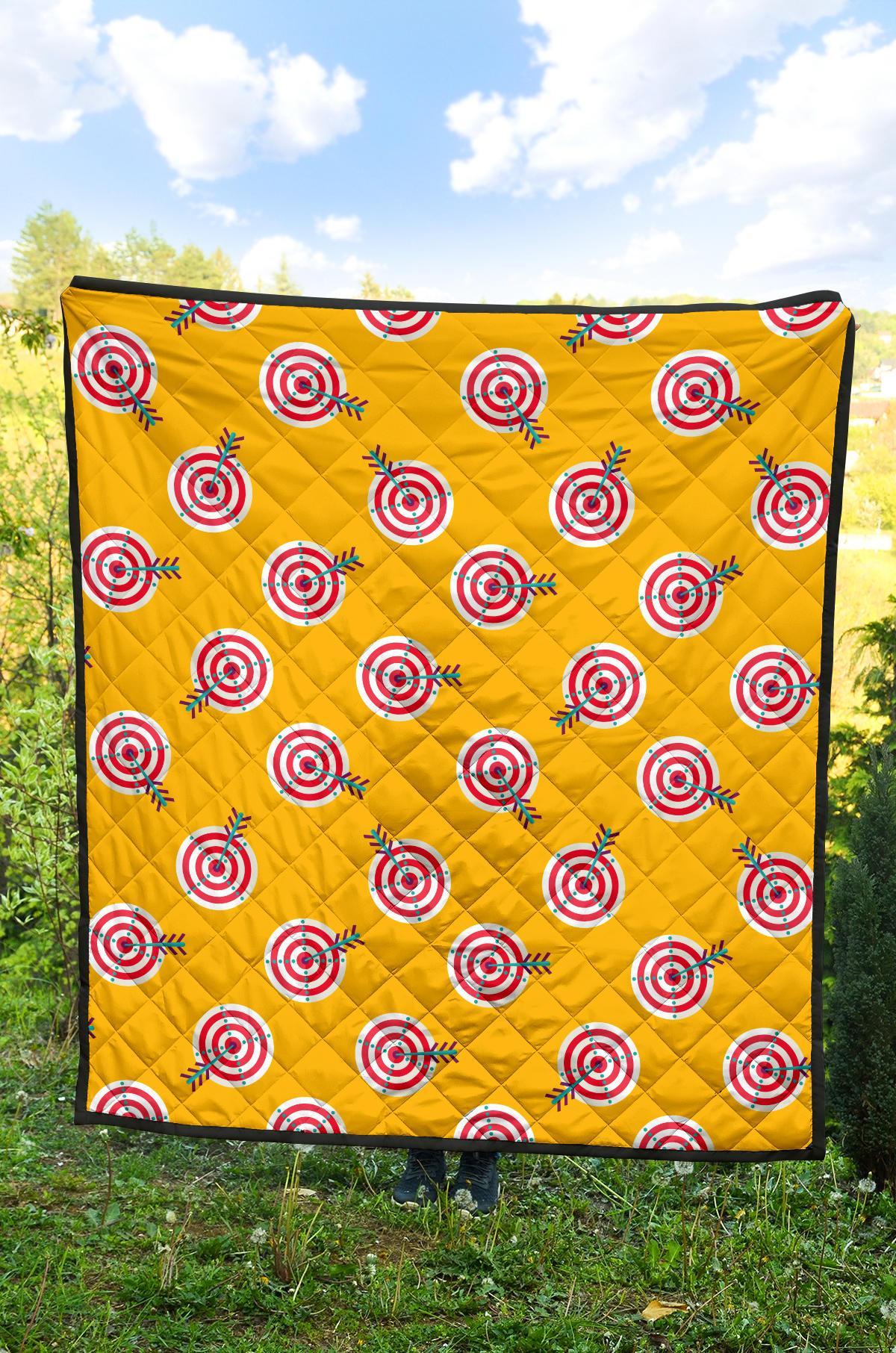 Archery Targets Pattern Print Quilt-grizzshop