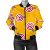 Archery Targets Pattern Print Women Casual Bomber Jacket-grizzshop