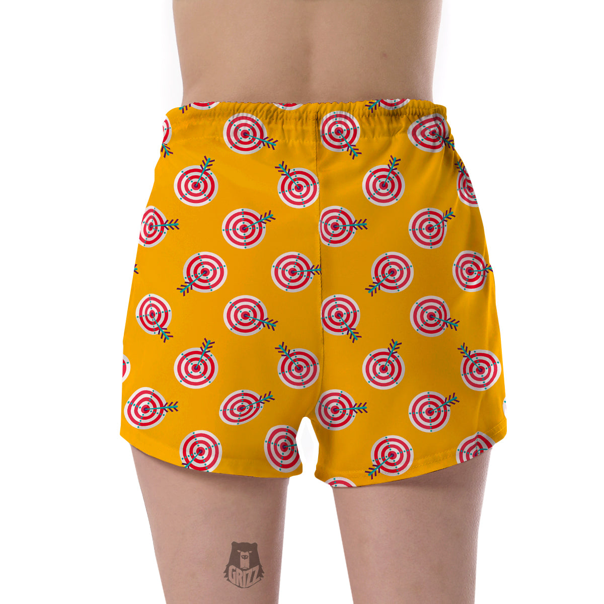 Archery Targets Pattern Print Women's Shorts-grizzshop