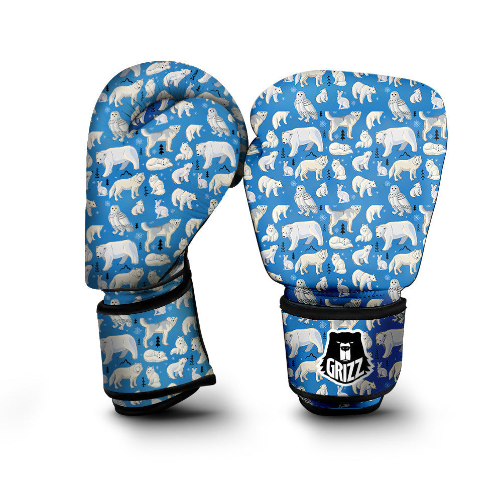 Arctic Animals North Print Pattern Boxing Gloves-grizzshop