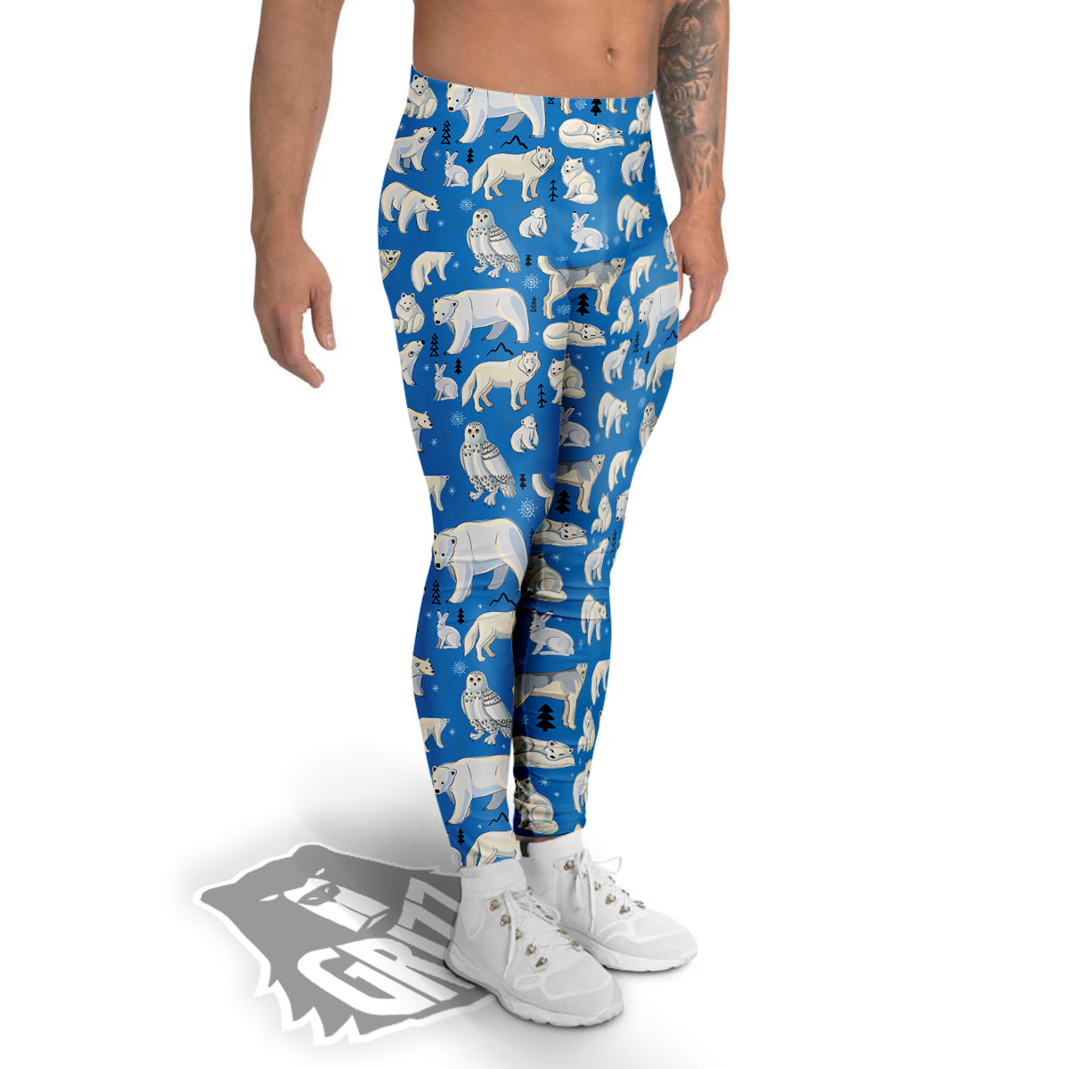 Arctic Animals North Print Pattern Men's Leggings-grizzshop