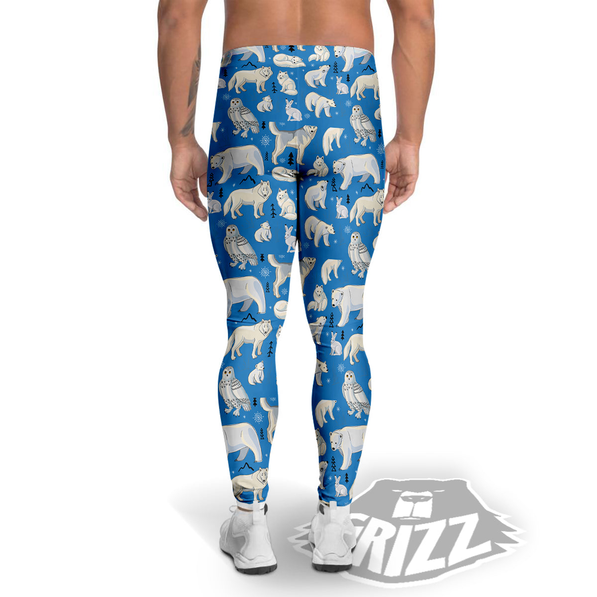Arctic Animals North Print Pattern Men's Leggings-grizzshop