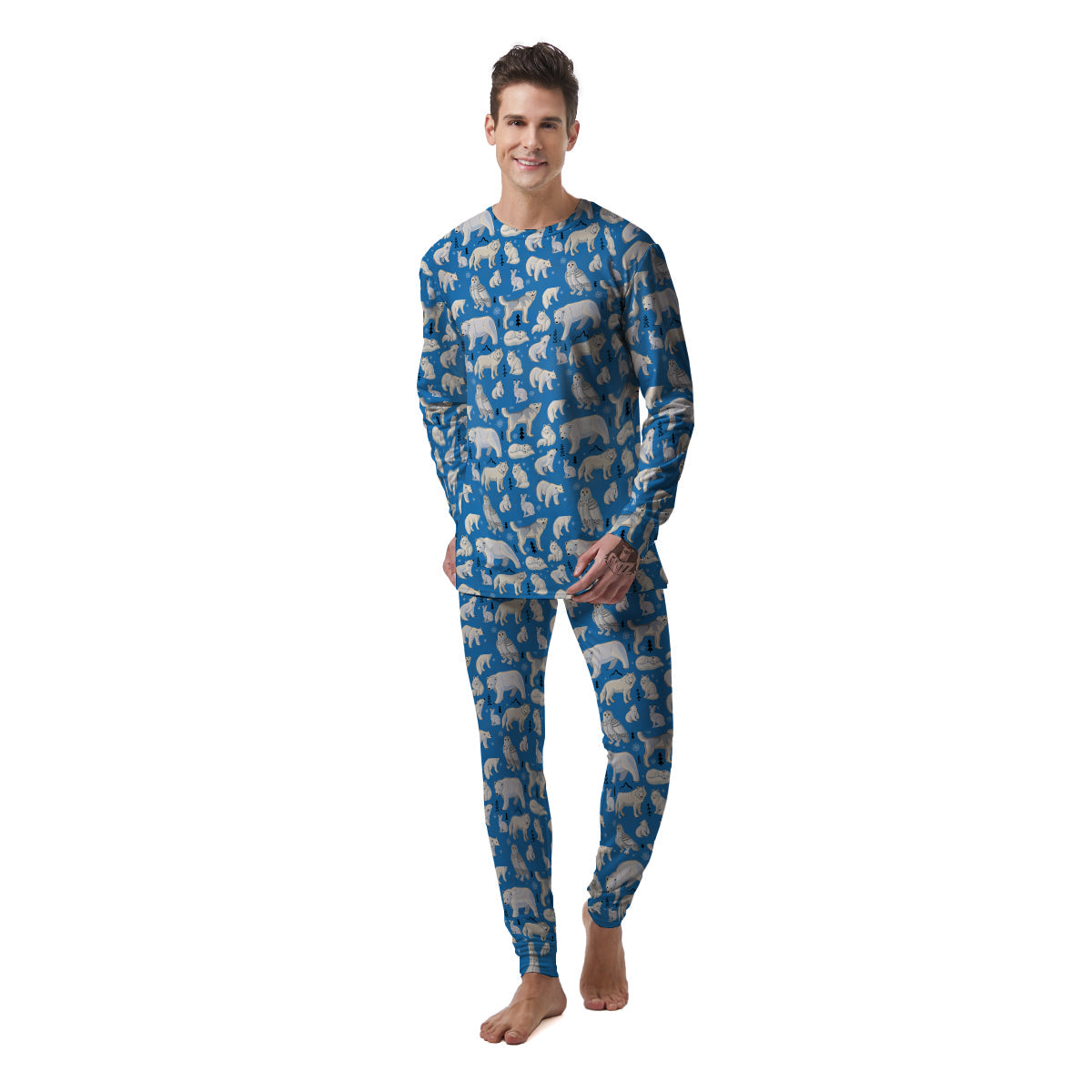 Arctic Animals North Print Pattern Men's Pajamas-grizzshop