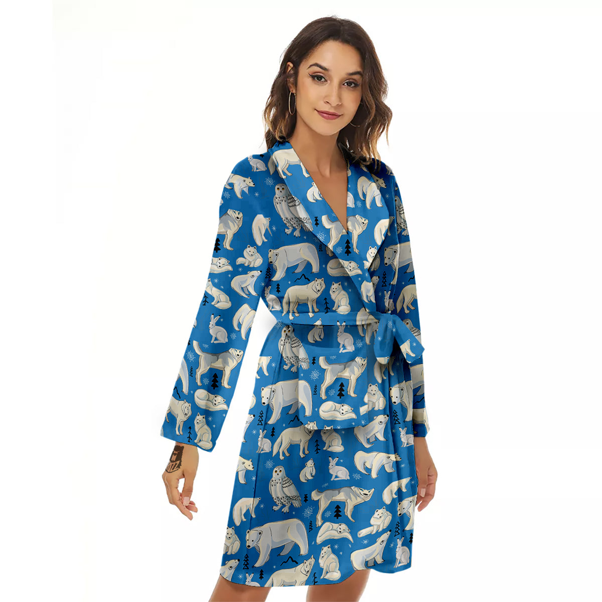 Arctic Animals North Print Pattern Women's Robe-grizzshop