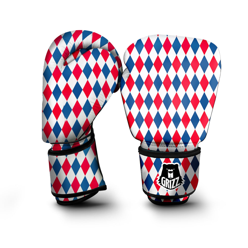 Argyle American Print Pattern Boxing Gloves-grizzshop