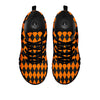 Argyle Black And Orange Print Black Sneaker-grizzshop