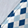 Argyle Blue Pattern Print Blanket-grizzshop