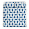 Argyle Blue Pattern Print Duvet Cover Bedding Set-grizzshop