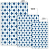 Argyle Blue Pattern Print Floor Mat-grizzshop