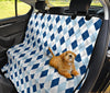 Argyle Blue Pattern Print Pet Car Seat Cover-grizzshop