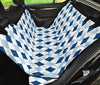 Argyle Blue Pattern Print Pet Car Seat Cover-grizzshop