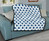 Argyle Blue Pattern Print Quilt-grizzshop