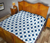 Argyle Blue Pattern Print Quilt-grizzshop