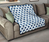 Argyle Blue Pattern Print Quilt-grizzshop