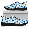 Argyle Blue Pattern Print Sneaker Shoes For Men Women-grizzshop