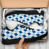 Argyle Blue Pattern Print Sneaker Shoes For Men Women-grizzshop