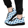 Argyle Blue Pattern Print Sneaker Shoes For Men Women-grizzshop