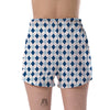 Argyle Blue Pattern Print Women's Shorts-grizzshop