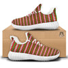 Argyle Christmas Themed Print Pattern White Walking Shoes-grizzshop