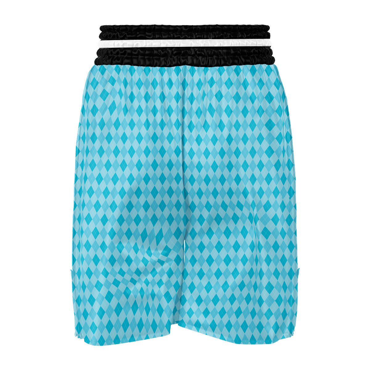 Argyle Classic Blue Print Pattern Boxing Shorts-grizzshop