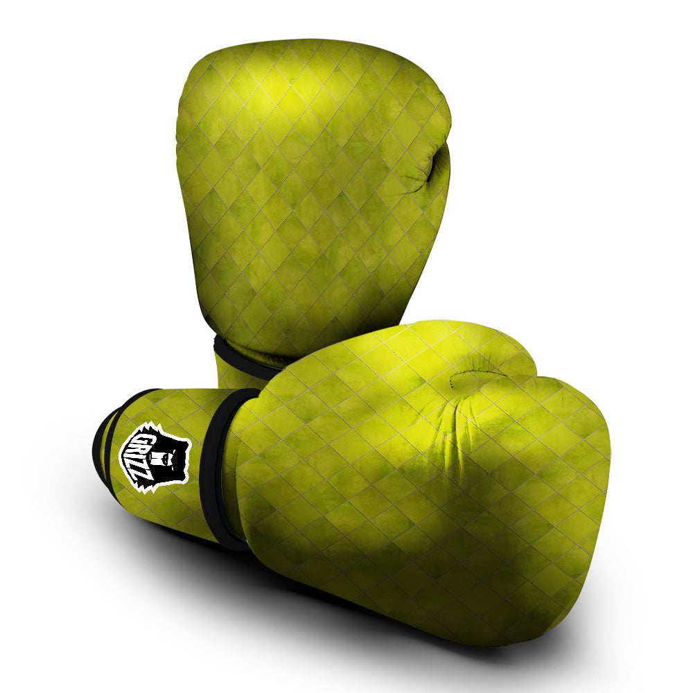 Argyle Grass Green Print Pattern Boxing Gloves-grizzshop
