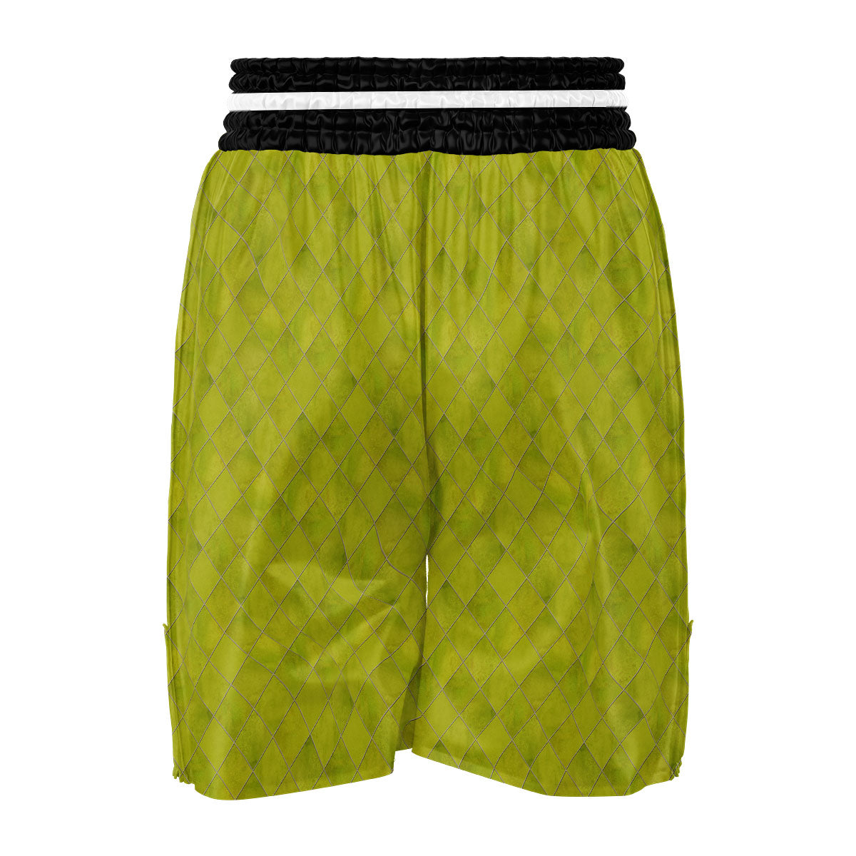 Argyle Grass Green Print Pattern Boxing Shorts-grizzshop