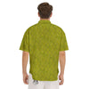 Argyle Grass Green Print Pattern Men's Short Sleeve Shirts-grizzshop