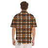 Argyle Halloween Print Pattern Men's Short Sleeve Shirts-grizzshop