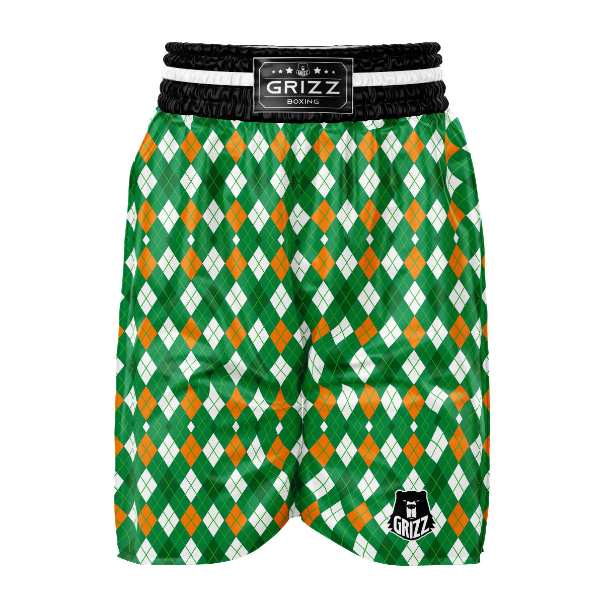 Argyle Irish Print Pattern Boxing Shorts-grizzshop