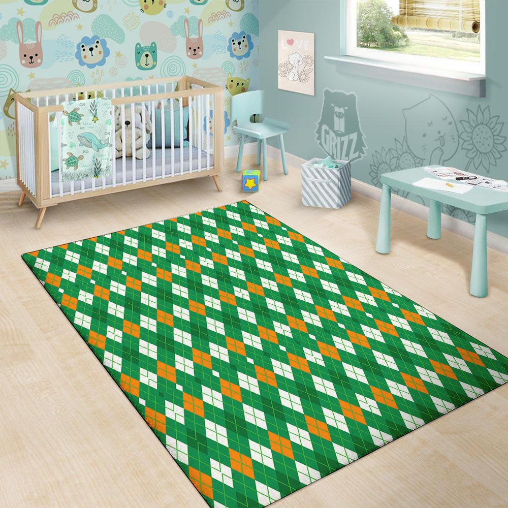 Argyle Irish Print Pattern Floor Mat-grizzshop