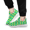 Argyle Irish Print Pattern White Athletic Shoes-grizzshop