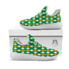 Argyle Irish Print Pattern White Athletic Shoes-grizzshop