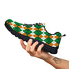 Argyle Irish Themed Print Pattern Black Sneaker-grizzshop