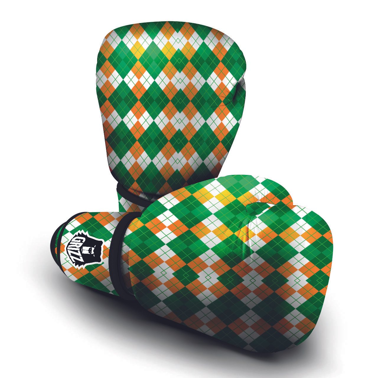 Argyle Irish Themed Print Pattern Boxing Gloves-grizzshop