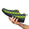 Argyle Mardi Gras Print Pattern Black Sneaker-grizzshop