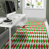 Argyle Merry Christmas Print Pattern Floor Mat-grizzshop