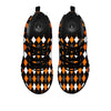 Argyle Orange Black Grey And White Print Black Sneaker-grizzshop